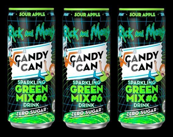 Газированный напиток Candy Can Rick and Morty Green Mix Apple 330мл 6977 фото
