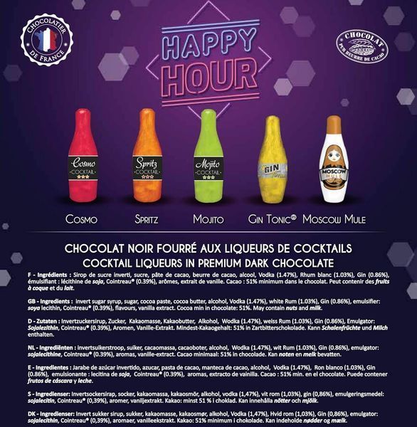 Адвент Календарь Abtey Happy Hour темный шоколад с ликером 275 г. 7711 фото