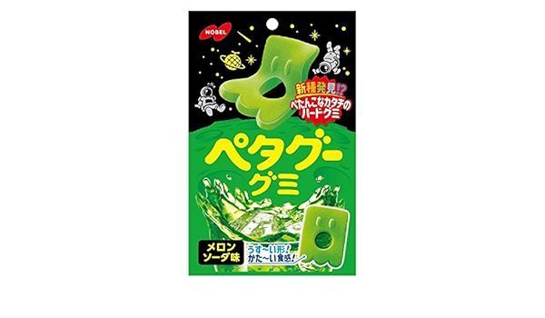Японские конфеты Nobel Petagu Gummies Melon Soda, 51г 6374 фото