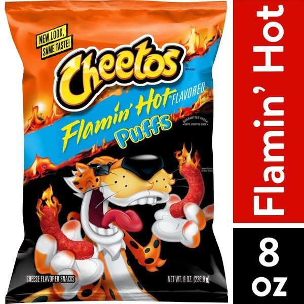 Кранчи Cheetos Flamin Hot Puffs острые с сыром 226.8г 6920 фото