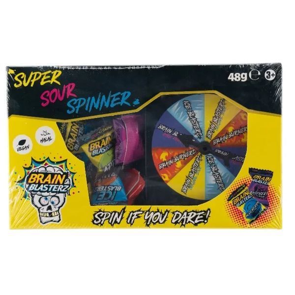 Кислые конфеты Brain Blasterz Spinner Game Sweets 48г 7512 фото