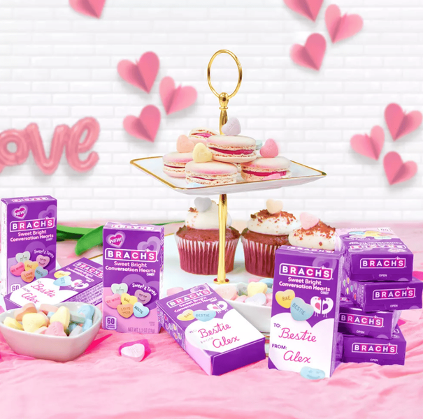 Цукерки Brach's Valentine's Sweet Bright Conversation Hearts 31г 10281 фото