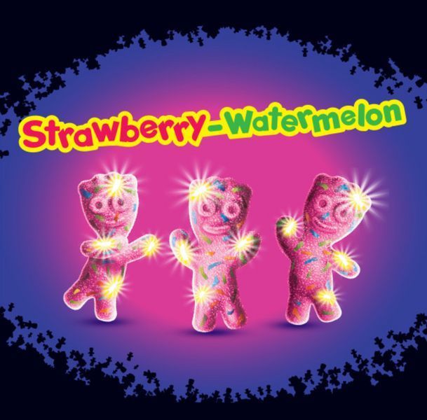 Жувальні цукерки Sour Patch Kids Glow Ups зі смаком полуниці та кавуна 190г 8747 фото