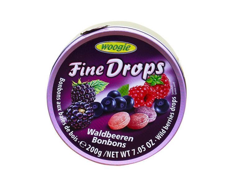 Леденцы Woogie Fine Drops со вкусом лесных ягод 200г 7122 фото