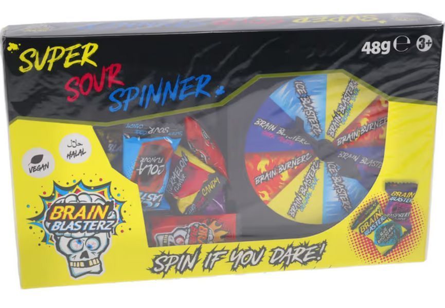 Кислые конфеты Brain Blasterz Spinner Game Sweets 48г 7512 фото