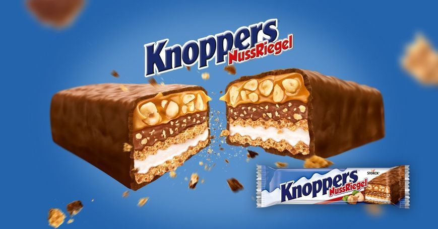Вафельные батончики Storck Knoppers Nussriegel 200g 4971 фото