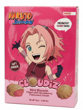 Печиво Kandiz Cloudiz Naruto Sakura Mini Biscuits Strawberry 30г 10232 фото