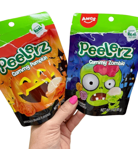Желейные конфеты Amos Halloween Peelerz Gummy Pumpkin 65г 9247 фото