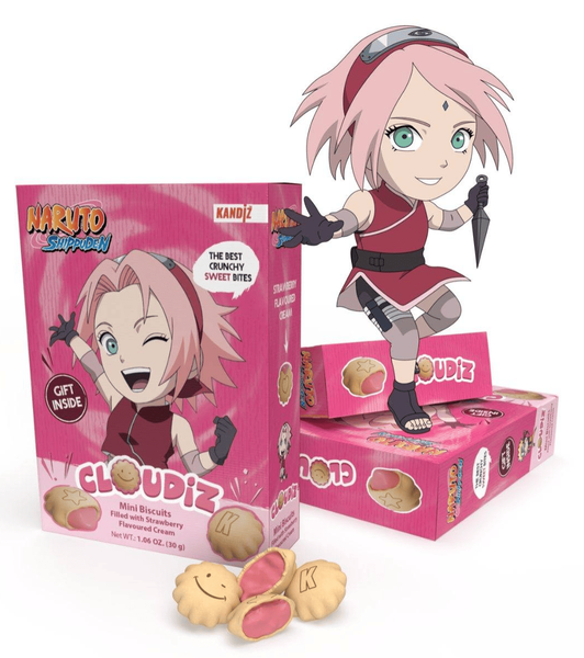 Печиво Kandiz Cloudiz Naruto Sakura Mini Biscuits Strawberry 30г 10232 фото