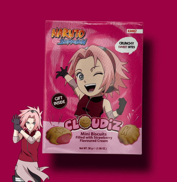 Печиво Kandiz Cloudiz Naruto Sakura Mini Biscuits Strawberry 30г 10232 фото
