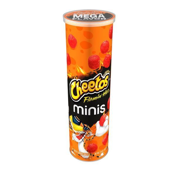 Снеки Cheetos Minis Flamin&rsquo; Hot Cheese Flavored Canister 4771 фото