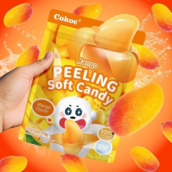 Желейные конфеты Cokoc Peelable Gummies Peeling Soft Candy Mango Flavor 60г 9347 фото