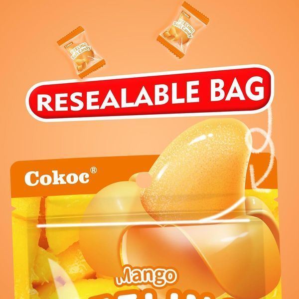 Желейные конфеты Cokoc Peelable Gummies Peeling Soft Candy Mango Flavor 60г 9347 фото