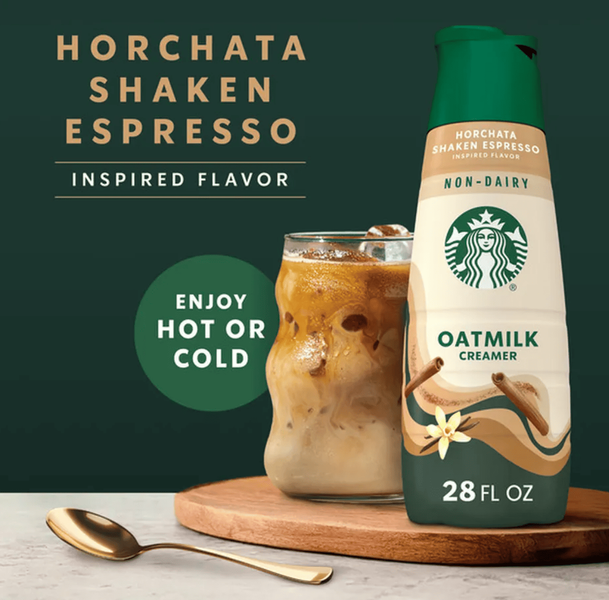 Рослинні вершки Starbucks Horchata Shaken Espresso Oatmilk Creamer 828 мл 9883 фото