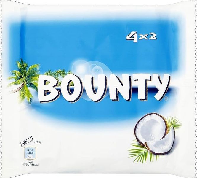 Батончик Bounty Coconut Milk Chocolate Twin Bars Multipack 4 x 57g 5746 фото