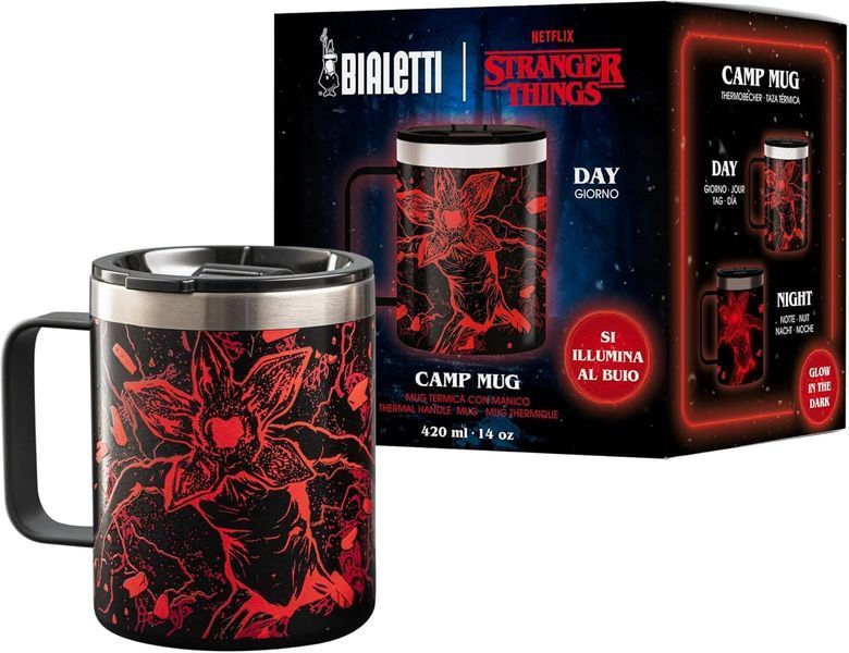 Термокружка Bialetti Stranger Things світиться в темряві 420мл 10132 фото