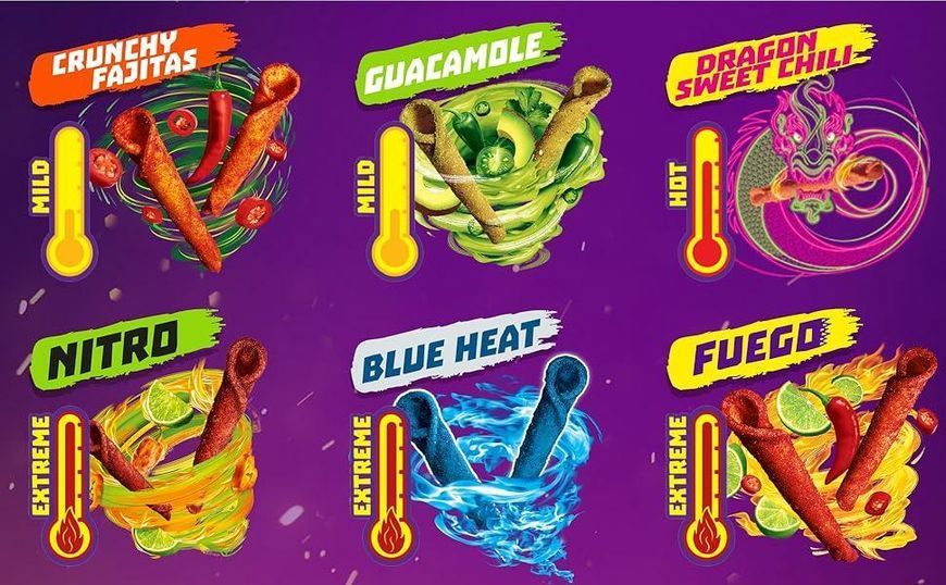 Мультиупаковка чипсов Takis Fuego Mini Tortilla Chips со вкусом чили и лайма 25х34г 7073 фото