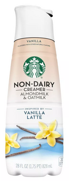Рослинні вершки для кави Starbucks Non-Dairy Vanilla Latte Flavored Creamer 828 мл 7961 фото