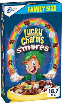 Пластівці Lucky Charms Smores Breakfast Cereal with Marshmallows, Family Size 530g 4621 фото