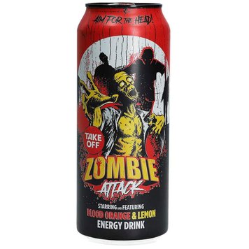 Енергетик Halloween Take Off Energy Drink Zombie Attack Blood Orange & Lemon 500ml 3012 фото