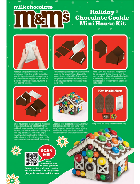 Пряничный домик M&M's Holiday Chocolate Mini House Box Kit 198г 7910 фото