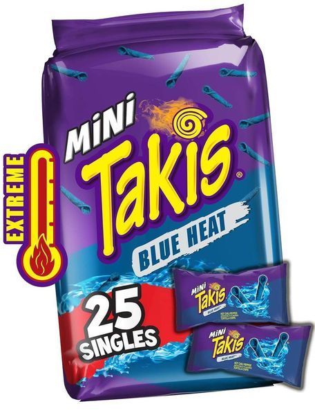 Мультипакування чіпсів Takis Blue Heat Mini Tortilla Chips зі смаком перцю чилі 25х34г 7074 фото