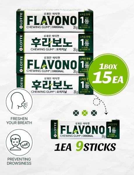 Жевательная резинка Lotte Flavono Original 26г 11029 фото