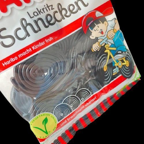 Лакричні жувальні цукерки Haribo Rotella Lakritz Schnecken 175 г 7385 фото