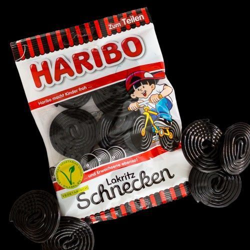 Лакричні жувальні цукерки Haribo Rotella Lakritz Schnecken 175 г 7385 фото
