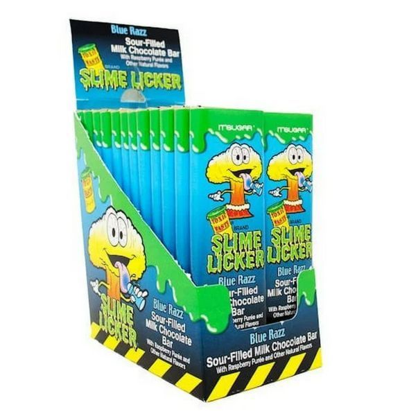 Шоколадный батончик Toxic Waste Slime Licker Blue Razz, 49г 6530 фото