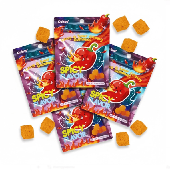 Жувальні цукерки Cokoc Spicy Sour Chewy Gummies 100г 10427 фото