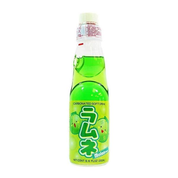 Японская газировка с шариком Ramune Melon 200ml 1363 фото