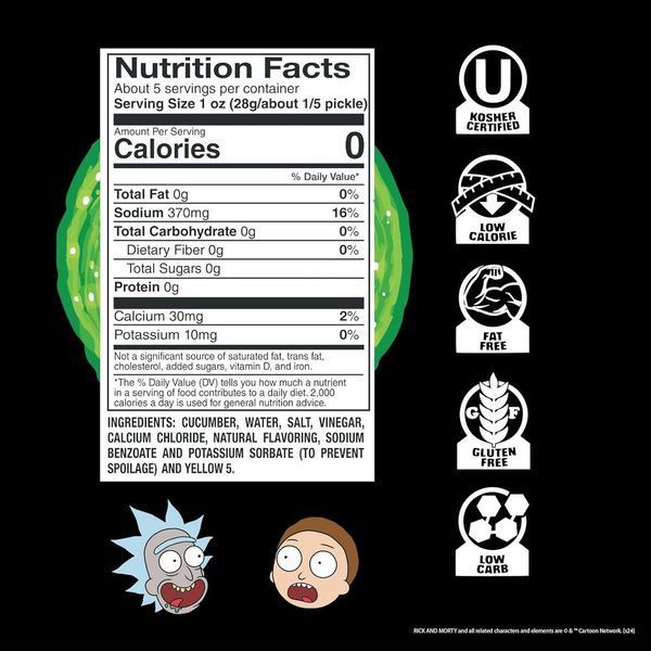Кислий гострий огірок Van Holten's Pickles Rick and Morty Pickle Rick 200г 6648 фото