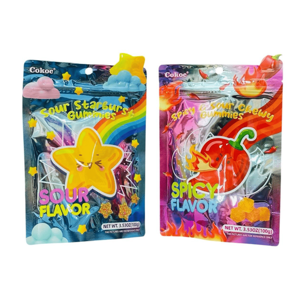 Жувальні цукерки Cokoc Spicy Sour Chewy Gummies 100г 10427 фото