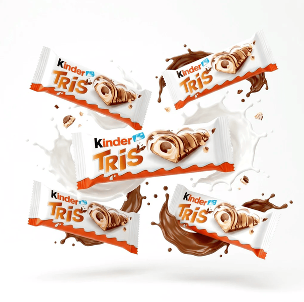 Вафельні батончики Kinder Tris 5шт 100г 11129 фото