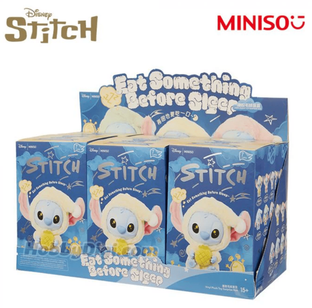 М'яка іграшка-брелок Стіч Miniso Disney Stitch Eat Something Before Sleep Series, 1шт 8947 фото