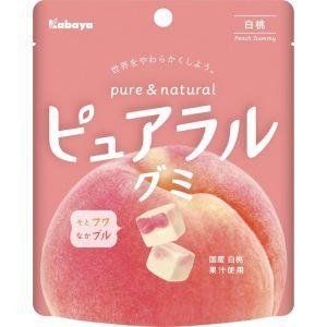 Жувальні цукерки Kabaya Pureral Gummy зі смаком білого персика 58г 7231 фото