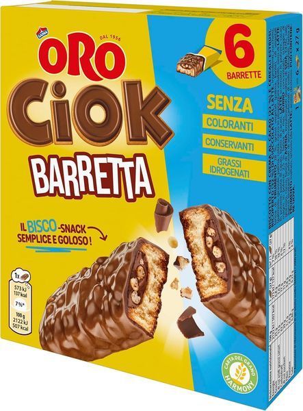 Батончики Oro Saiwa Ciok Barretta 6 шт, 162г 11229 фото