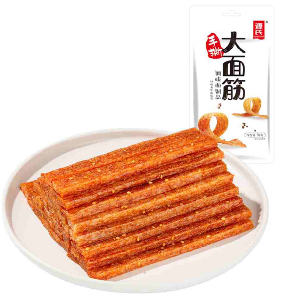 Китайський снек латяо Genji Food LaTiao Shredded Big Gluten Snack 90г 8798 фото