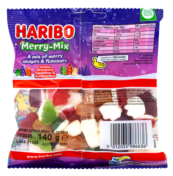 Рождественские желейные конфеты Haribo Merry Mix 140г 7813 фото
