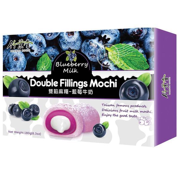 Японські моти Bamboo House Double Fillings Mochi Blueberry Milk 180г 6980 фото