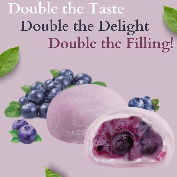 Японські моти Bamboo House Double Fillings Mochi Blueberry Milk 180г 6980 фото