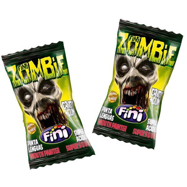 Блок жуйок Fini Booom Zombie + Gum зі смаком полуниці 200 шт. 1292 фото