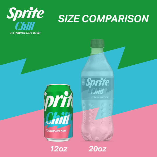 Газированный напиток Sprite Chill Strawberry Kiwi 355мл (Пошкоджена банка) 8898 фото