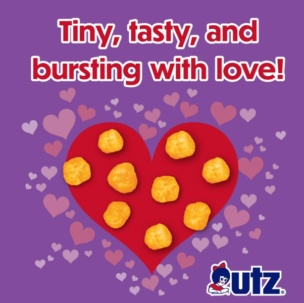 Сырные шарики Utz Valentine Mini Cheese Ball Treats 30 шт 212.6г 10284 фото