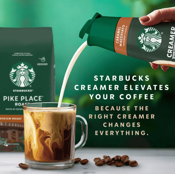 Сливки для кофе Starbucks Caramel Macchiato Flavored Coffee Creamer 828мл 1611 фото