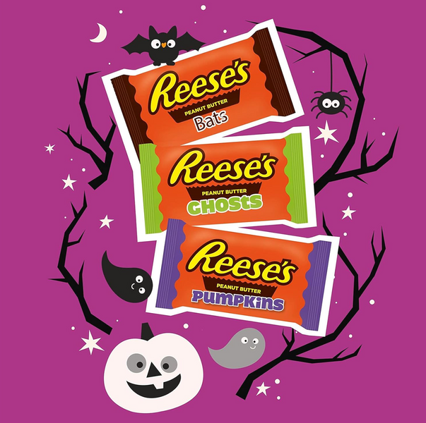 Цукерка Reese's Halloween Peanut Butter Bat 1шт, 17г 10184 фото