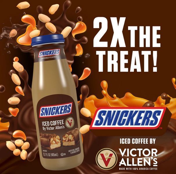 Холодна кава Snickers Victor Allen's Iced Coffee Latte, 405мл 6649 фото