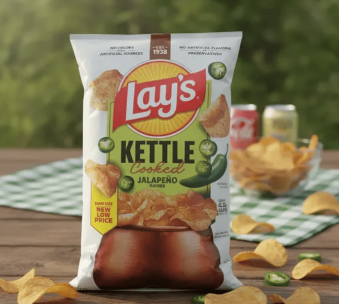 Чіпси Lay's Kettle Cooked Jalapeno Flavored Potato Chips 226.8г 11500 фото