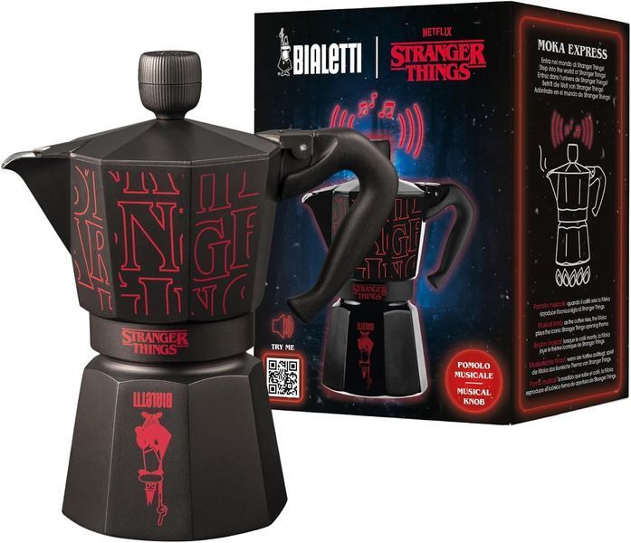 Гейзерна кавоварка Bialetti Moka Express Stranger Things 1шт 11030 фото